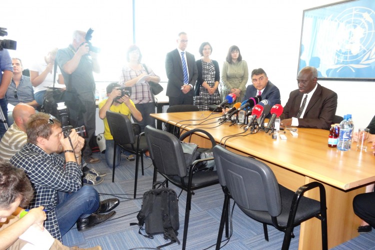 CHIEF PROSECUTOR GORAN SALIHOVIĆ MET WITH PROSECUTOR OF THE MECHANISM FOR INTERNATIONAL CRIMINAL TRIBUNALS (MICT) HASSAN B. JALLOW. PROSECUTOR JALLOW VOICED HIS PRAISE FOR THE WORK AND EFFORTS OF THE PROSECUTOR’S OFFICE OF BIH