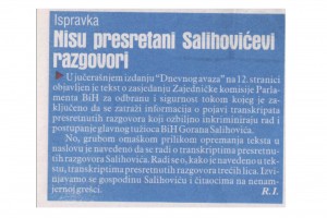 Ispravka i izvinjenje glavnom tužiocu Goranu Salihoviću