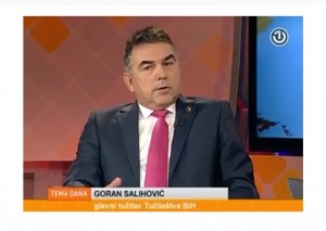 Glavni tužitelj Goran Salihović sudjelovao u emisiji na BHT1 u kojoj se razgovaralo o aktualnim i najvažnijim temama iz oblasti pravosuđa i Strukturiranog dijaloga.U emisiji su sudjelovali i predsjednik VSTV-a Milan Tegeltija i Branko Perić,sudac Suda BiH