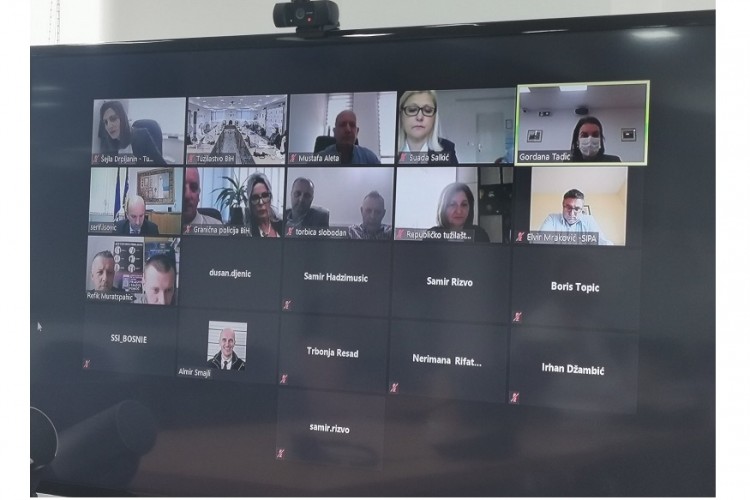 ODRŽAN ONLINE SASTANAK UDARNE GRUPE ZA BORBU PROTIV TRGOVINE LJUDIMA I ORGANIZIRANE ILEGALNE IMIGRACIJE